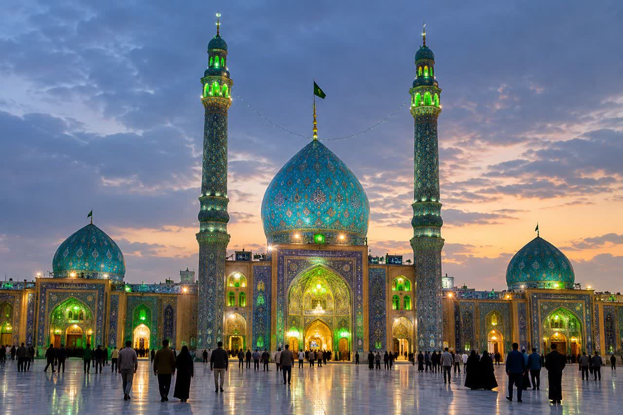 شبی معنوی در حرم امام مهدی